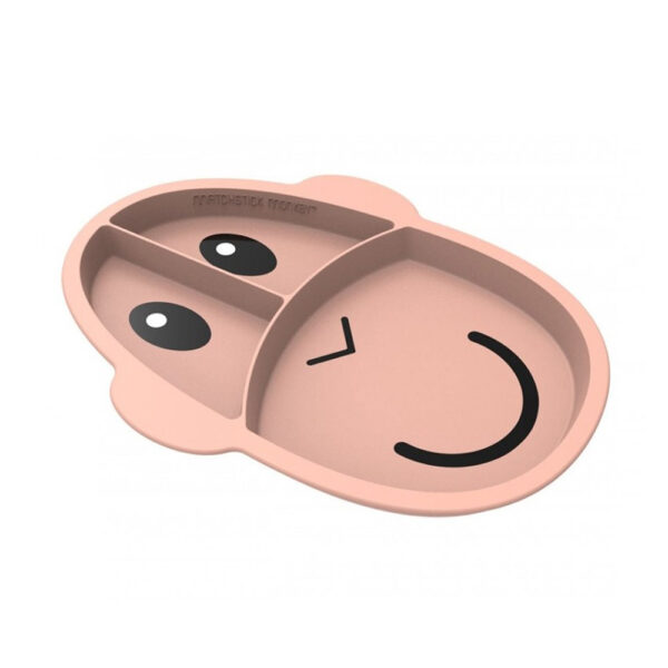 Πιάτο Σιλικόνης Matchstick Monkey Section Dusty Pink