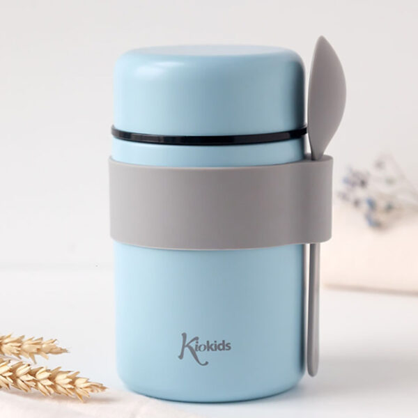 Θερμοδοχείο Φαγητού Kiokids με Κουταλάκι 500ml Σιέλ