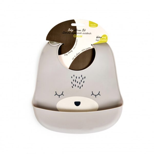 Σαλιάρα Σιλικόνης Cangaroo Oscar Grey