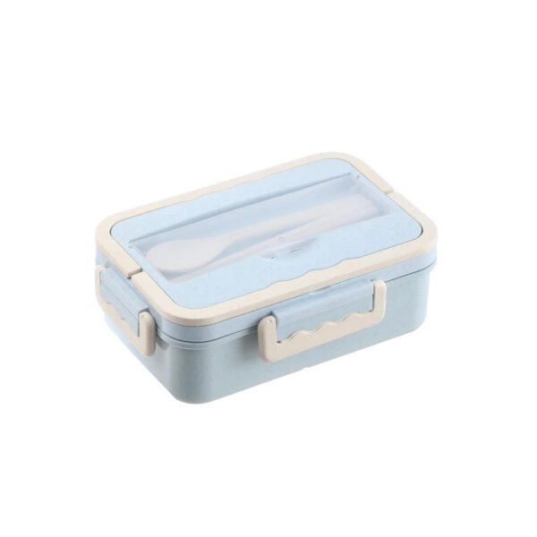 Zmart Lunchbox Δοχείο Φαγητού με Χωρίσματα Κουτάλι Chopsticks Blue 20x13