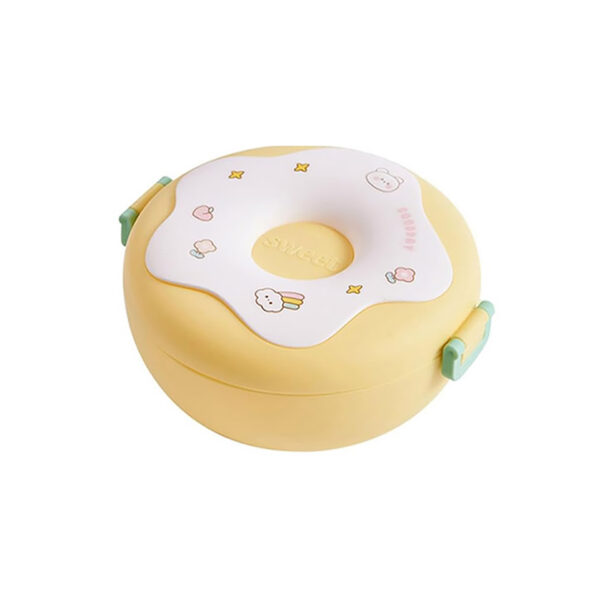 Zmart Φαγητοδοχείο Στρογγυλό Ντόνατ Yellow 17cm