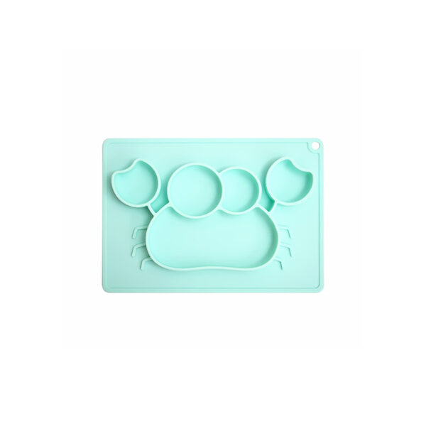 Zmart Πιάτο Σιλικόνης με 3 Θέσεις Crab Mint