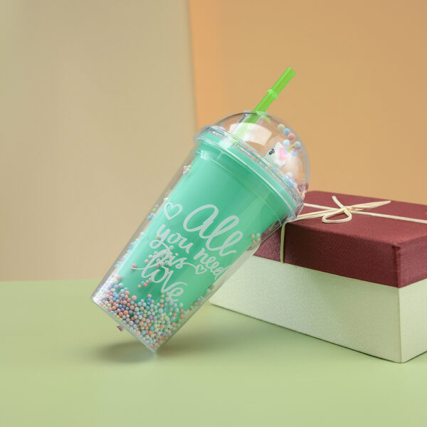 Zmart Ποτήρι με Καλαμάκι Πον Πον Mint