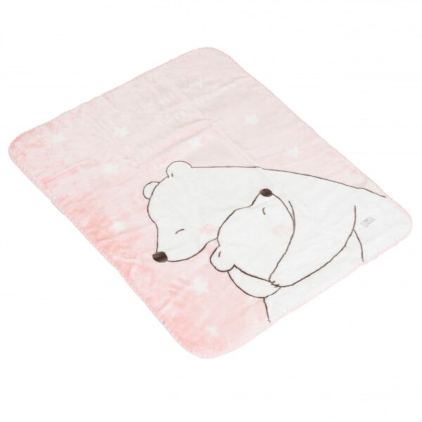 Κουβέρτα Βελουτέ Cangaroo Softy Sweet Hugs Pink 80x110 εκ.