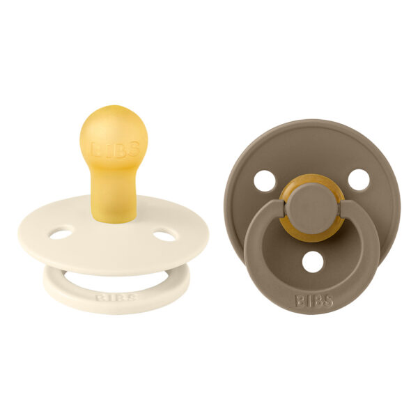 Πιπίλες Bibs Colour Latex Ivory / Dark Oat Σετ 2 Τεμ. Νο 1 0m+