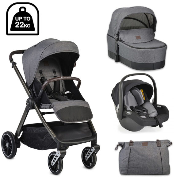 Σύστημα Καροτσιού Cangaroo Macan 3σε1 Grey με Κάθισμα i-Size 40-87cm