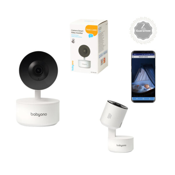BabyOno: Περιστρεφόμενη Κάμερα Baby monitor με Ενδοεπικοινωνία Full HD Ανάλυση Νυχτερινή λήψη & Καταγραφή