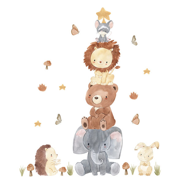 Sipo Διακοσμητικό Αυτοκόλλητο Τοίχου Animal Pyramid