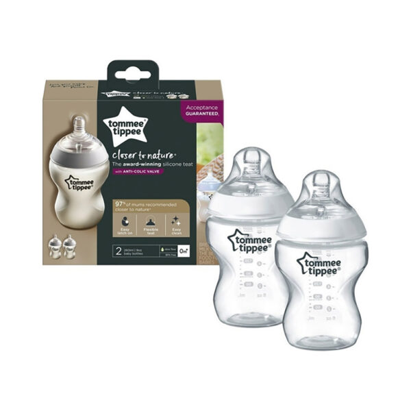 Μπιμπερό Tommee Tippee CTN Μέτριας Ροής 260ml 0m+ Διάφανα