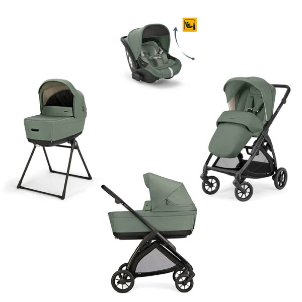 Σύστημα Μετακίνησης Inglesina Quattro Electa Recline Murray Green Total Black