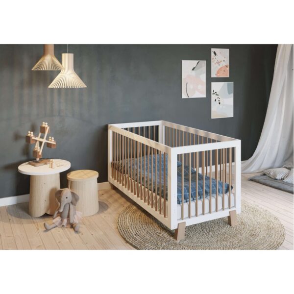 Sole Βρεφικό Κρεβάτι 70x140 White Natural