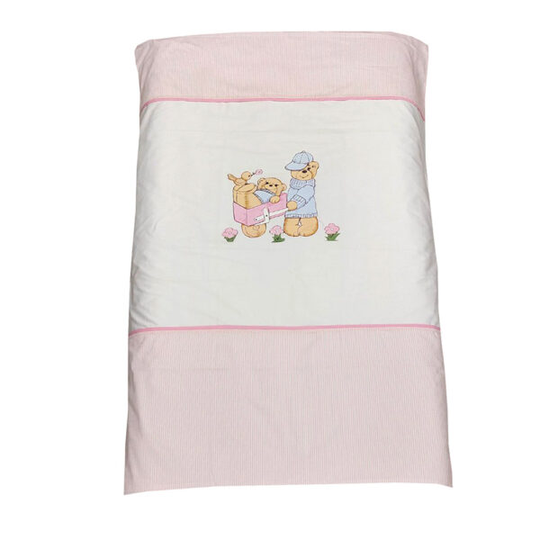 Παπλωματοθήκη Motherbaby Κηπουρός Ροζ