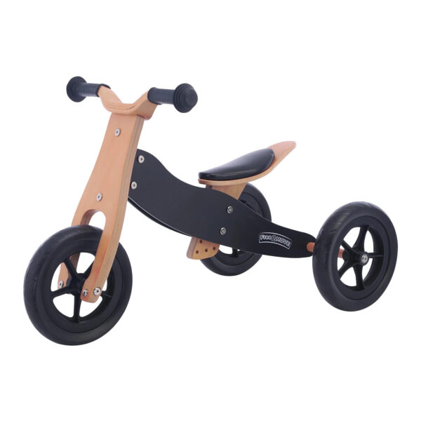 FreeOn Free2Move 2 σε 1 Rider Plus Black Ξύλινο Ποδήλατο Ισορροπίας και Τρίκυκλο 18m+