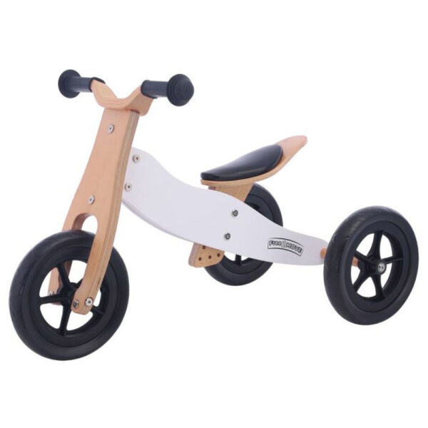 FreeOn Free2Move 2 σε 1 Rider Plus White Ξύλινο Ποδήλατο Ισορροπίας και Τρίκυκλο 18m+