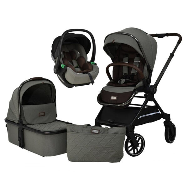 Bebe Stars Πολυκαρότσι Mirage 3 σε 1 Olive  με Κάθισμα Αυτοκινήτου 40-87cm