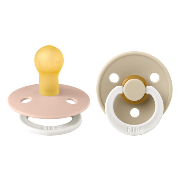 Bibs Πιπίλες Colour Latex Glow Blush/ Vanilla Glow No1 Σετ 2 Τεμ. 0m+