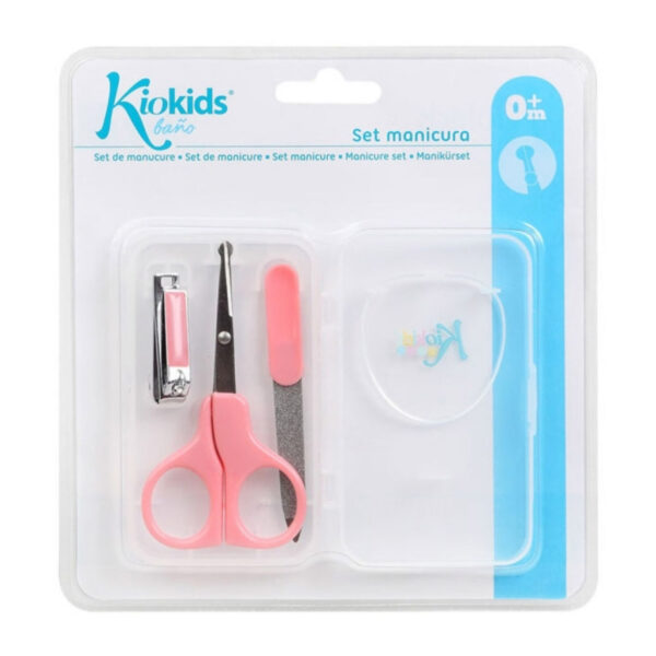 Kiokids Ψαλιδάκι Ασφαλείας Λίμα Νυχοκόπτης Ροζ 0m+