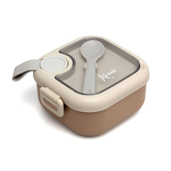 Kiokids Τάπερ Φαγητού Μπεζ με Κουταλάκι 750ml