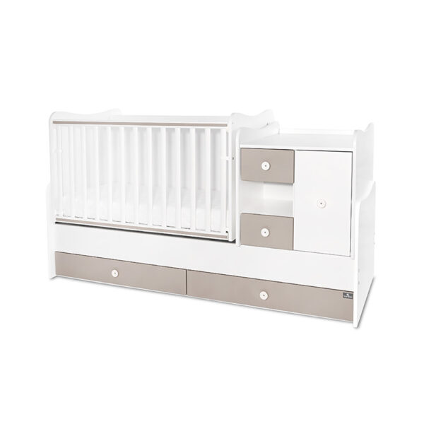 Πολυμoρφικό Κουνιστό Κρεβάτι 4σε1 Lorelli Minimax White/ String Beige New 0-10ετών