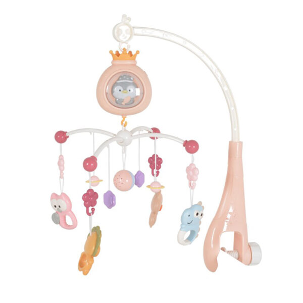 Moni Μουσικό Περιστρεφόμενο Παιχνίδι Κούνιας Penguin Pink