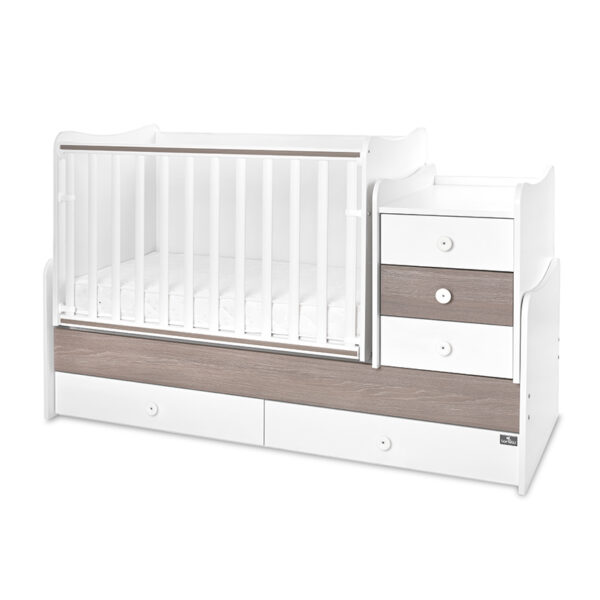 Πολυμορφικό Κρεβάτι Lorelli Maxi Plus 70x160 White/ Caffe 0-10ετών