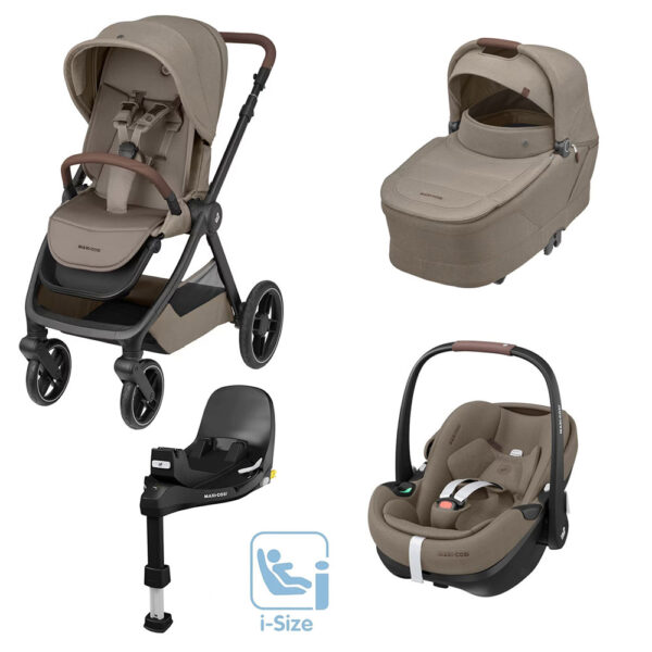 Maxi Cosi Σύστημα Μεταφοράς Oxford Twillic Truffle με Δώρο Βάση FamillyFix 360 Pro