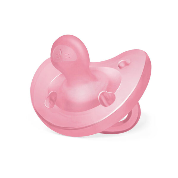 Πιπίλα Chicco όλο Σιλικόνη Physio Soft Ροζ 6-16m