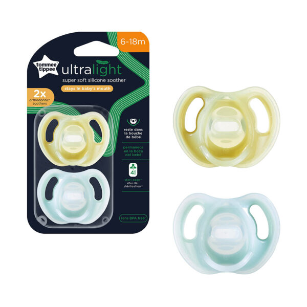 Tommee Tippee Πιπίλα Σιλικόνης Ultra Light 6-18m 2τεμ.