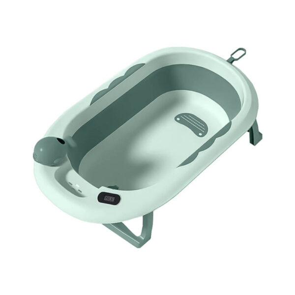 Bebe Stars Μπανιέρα Μωρού Πτυσσόμενη με Θερμόμετρο Whale Olive