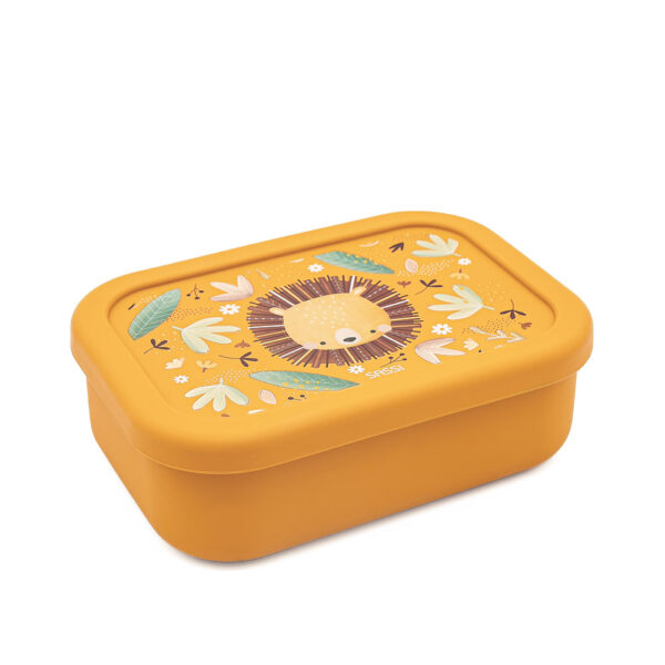 Sassi Lunch Box Σιλικόνης με Χωρίσματα Chompy The Lion 650ml
