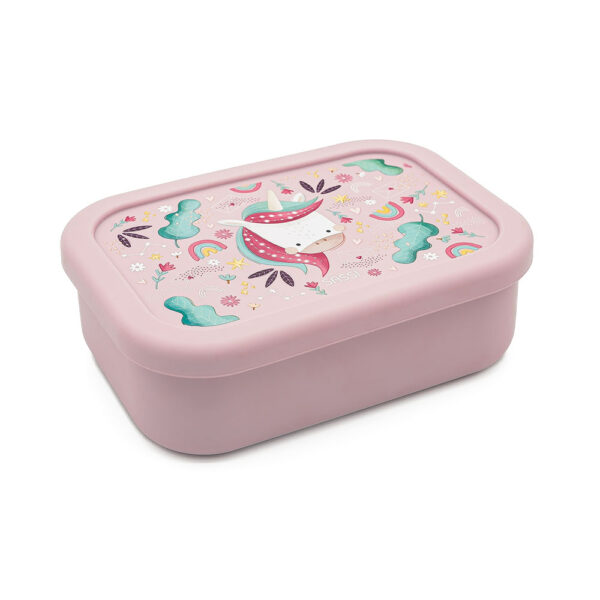 Sassi Lunch Box Σιλικόνης με Χωρίσματα Sparkly The Unicorn 650ml