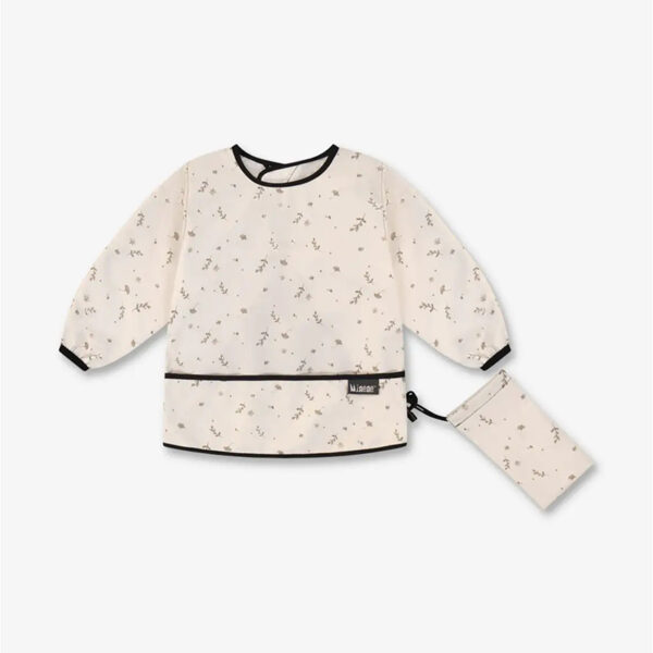 Minene Αδιάβροχη Σαλιάρα Με Μανίκια Stone