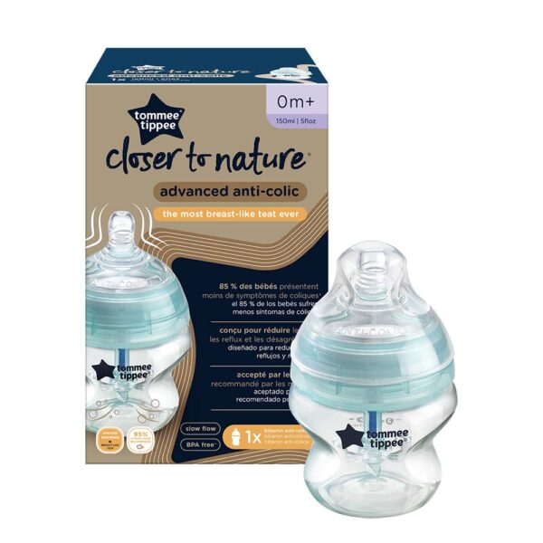 Tommee Tippee Μπιμπερό Advanced Anti-Colic Μικρής Ροής Mint 150ml 0m+