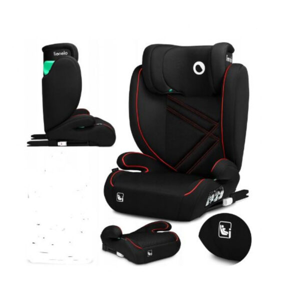 Lionelo Κάθισμα Αυτοκινήτου Hugo i-Size 100-150 cm Black Red
