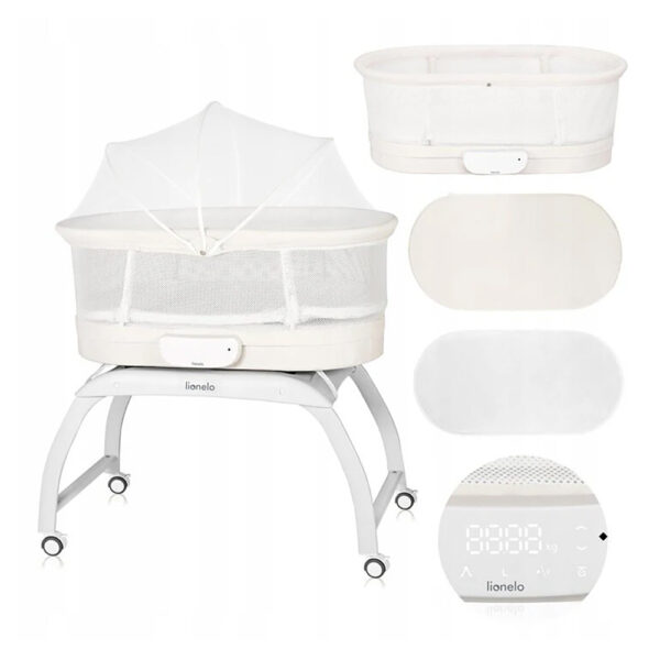 Lionelo Ηλεκτρικό Λίκνο Coral με Ενσωματωμένη Ζυγαριά White