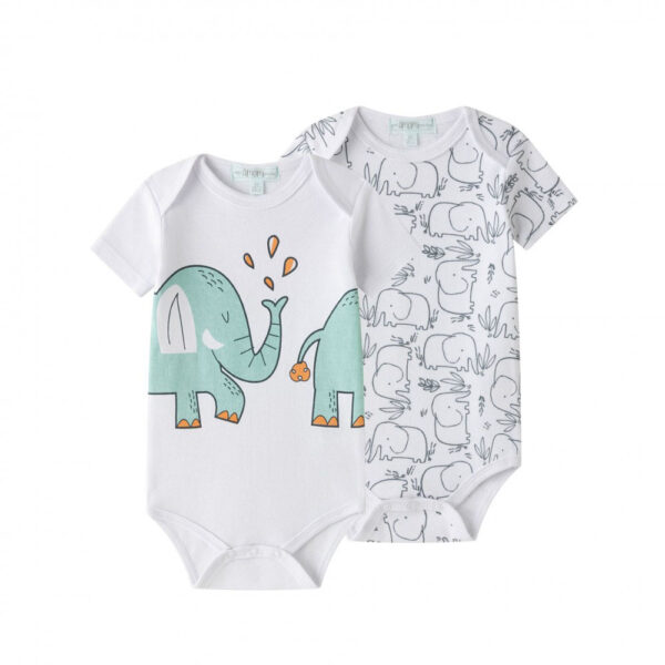 Ζιπουνάκια Βαμβακερά Amomi Ελεφαντάκι Mint Σετ 2 τεμ. (ΚΜ)