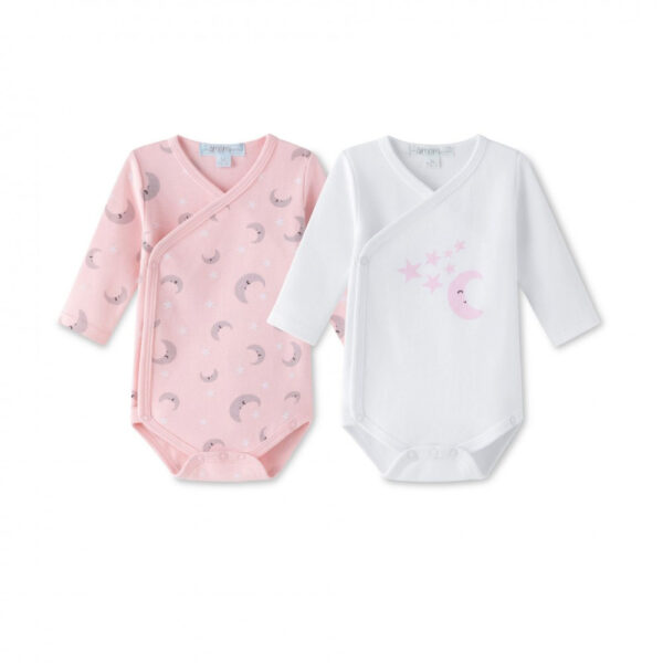 Ζιπουνάκια Βαμβακερά Amomi Φεγγάρι Ροζ Σετ 2 τεμ. (ΜΜ)