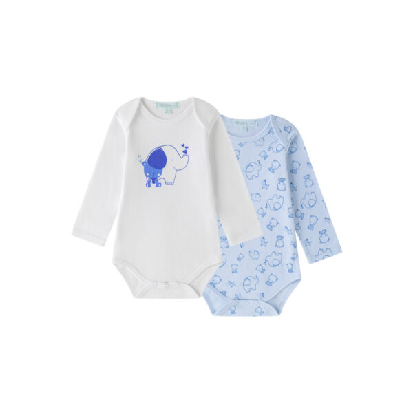 Ζιπουνάκια Βαμβακερά Amomi Ελεφαντάκι Μπλε Σετ 2 τεμ. (ΜΜ)