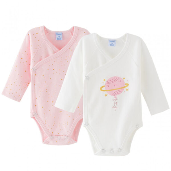 Ζιπουνάκια Βαμβακερά Amomi Πλανήτης Αστεράκια Ροζ  Σετ 2 τεμ. (ΜΜ)