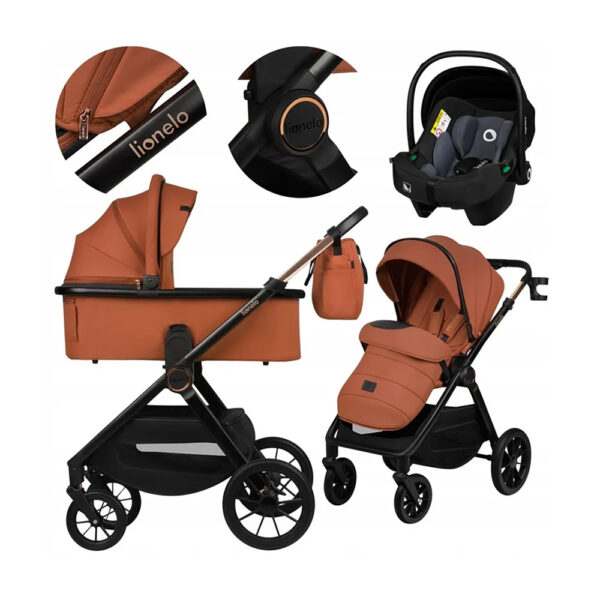 Lionelo Σύστημα Μεταφοράς Layla 3 σε 1 Brown Rust