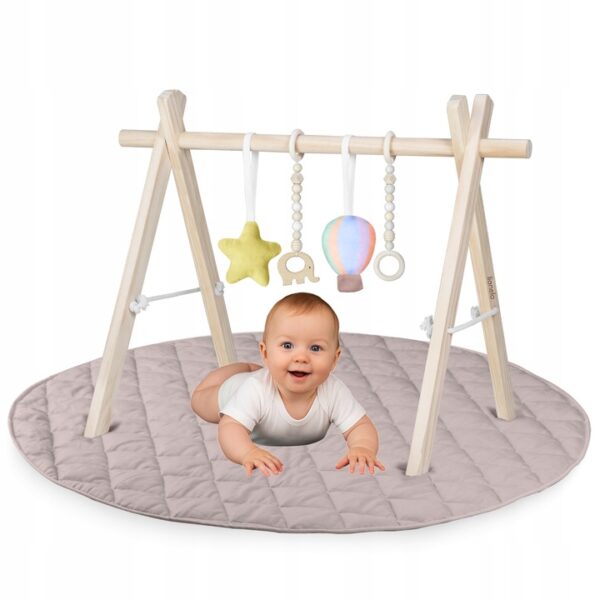 Lionelo Anis Set Ξύλινο Γυμναστήριο με Χαλάκι & Παιχνίδια