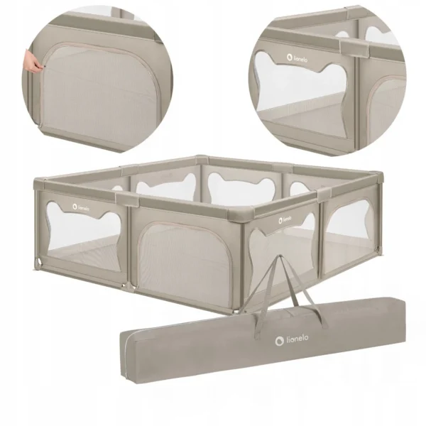 Lionelo Willow XL Πάρκο Beige Sand 207x187 εκ.