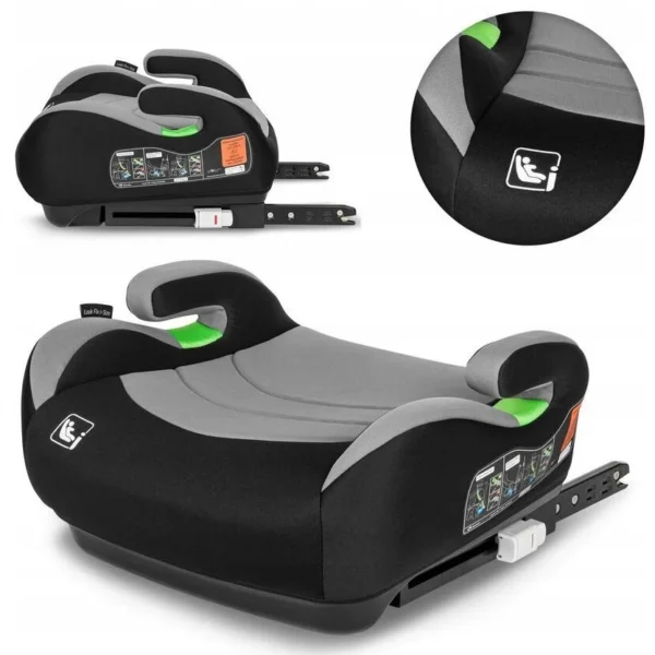Lionelo Luuk Fix i-Size Κάθισμα Αυτοκινήτου isofix 125-150cm Gray Stone