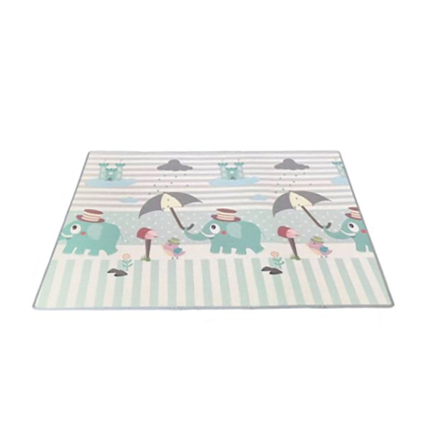 Kiokids Αναδιπλούμενο Xαλί Παιχνιδιού Elephant Διπλής Όψης με Ρέλι 200x150 0m+
