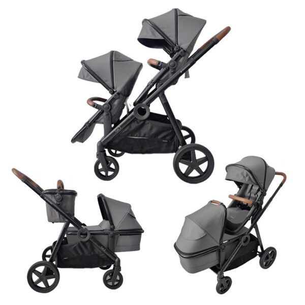 Kikkaboo Σύστημα Μετακίνησης Διδύμων GO2 Grey