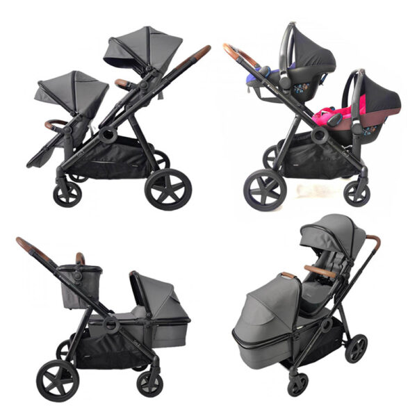 Kikkaboo Σύστημα Μετακίνησης Go 2 Grey με Πορτ Μπεμπέ και Καθίσματα Αυτοκινήτου