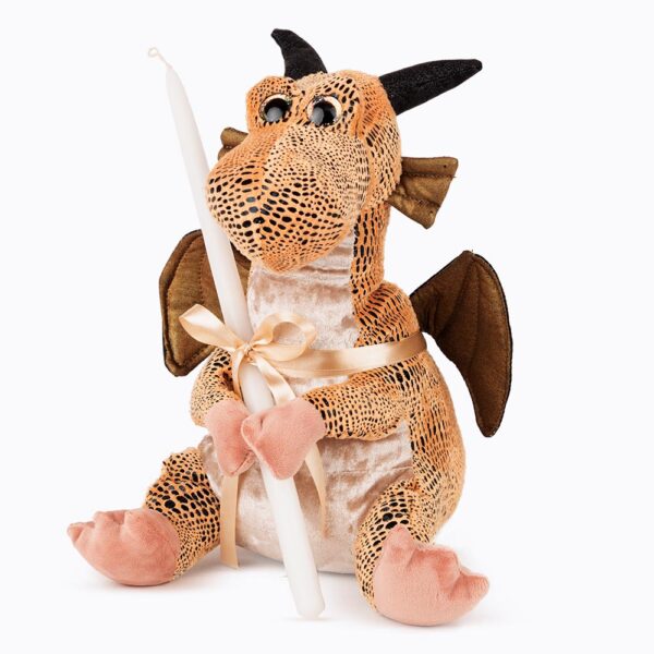 Amek Λαμπάδα με Dino Yellow 32cm