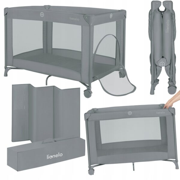 Lionelo Amelie Παρκοκρέβατο 1 Επιπέδoυ Gray Concrete