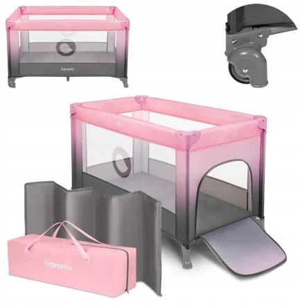 Lionelo Stefi Παρκοκρέβατο Pink Ombre