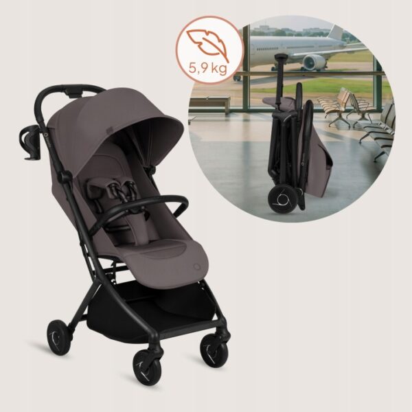 Lionelo Sia Καρότσι Ταξιδίου Beige Taupe